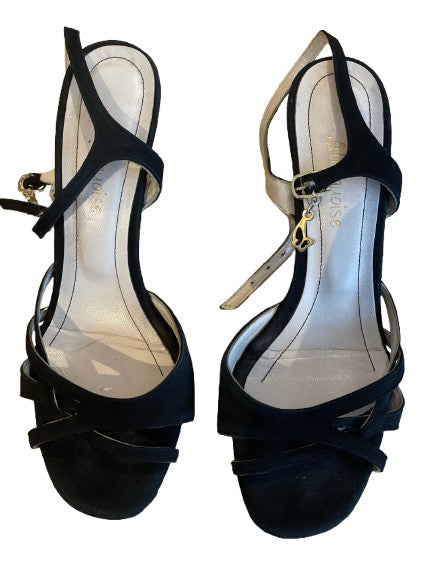 Noir Feutre / Pointure 38 / Hauteur Talons 8,5 cm