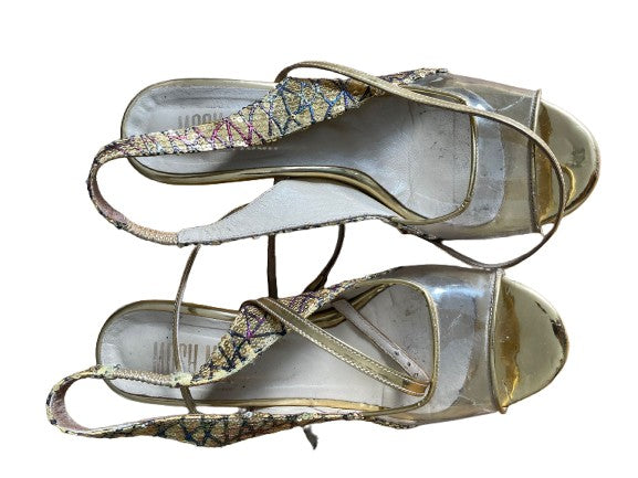 Or et Transparent / Pointure 38 / Hauteur Talons 8,5 cm